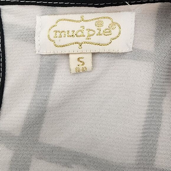 MUD PIE WOMENS MIDI BLACK AND WHITE LINED DRESS SIZE SMALL - Picture 4 of 6